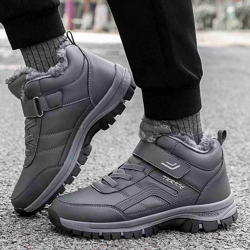 (Begrenzte Zeit 49 % Aktionsrabatt) Warme orthopädische Winter-Wanderstiefel für Herren, wasserdicht, rutschfest, breite Zehenpartie, Fußgewölbeunterstützung 
