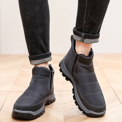 (Zeitlich begrenzte Aktion mit 49 % Rabatt) Orthopädische Schneestiefel für Herren mit Fußgewölbeunterstützung und breiter Zehenpartie, bequem, wasserdicht, rutschfest, warm, Arbeitsschuhe 