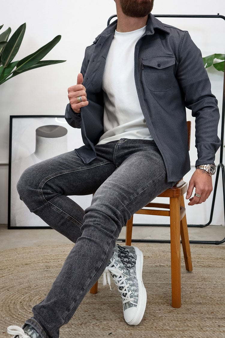 Veste chemise boutonnée pour homme (2 achats, livraison gratuite) 