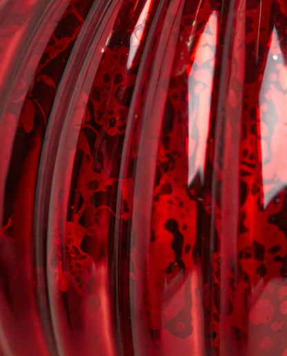 CHRISTMAS SPIRAL GLASS BAUBLE DECORATION