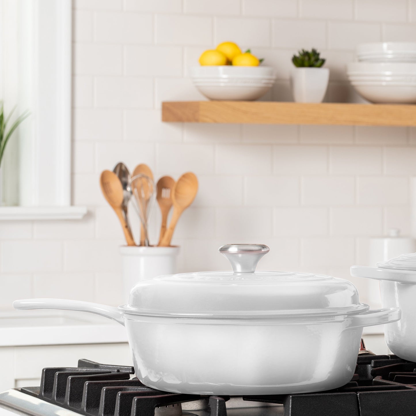 Signature Cast Iron 3.75-quart White Cassadou