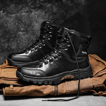 (⏰Zeitlich begrenztes 70 % Rabatt-Event) Wasserdichte, rutschfeste und durchtrittsichere Wanderstiefel für Herren mit Knöchelstütze und breiter Zehenpartie, Fußgewölbestütze und orthopädischer Arbeitsstiefel 