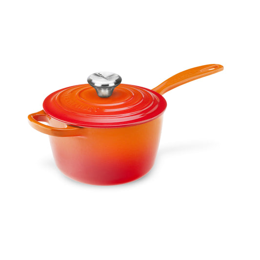 Signature Cast Iron 1.75-quart Flame Saucepan