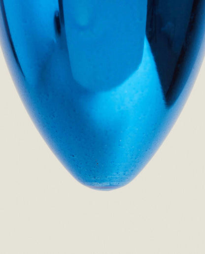 GLASS LIGHT BULB CHRISTMAS DECORATION