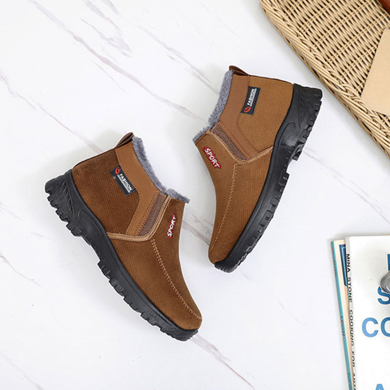 (VENTE DE DÉSTOCKAGE -70 %)) Chaussures d'hiver 2024 pour hommes, nouvelles chaussures imperméables et antidérapantes en coton chaud, correction du soutien de la cheville, chaussures de sport à soutien de la voûte plantaire à orteils larges 