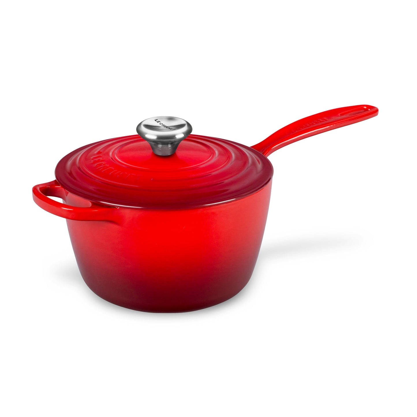 Signature Cast Iron 2.25-quart Cerise Saucepan