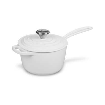 Signature Cast Iron 1.75-quart White Saucepan