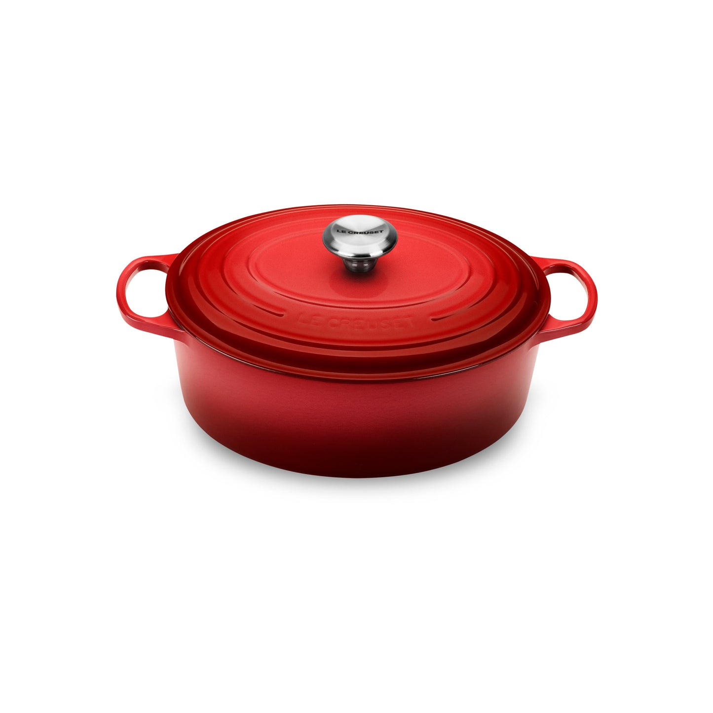 Signature Cast Iron 2.75-quart Cerise Oval Dutch Oven