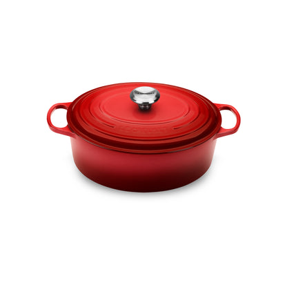 Signature Cast Iron 2.75-quart Cerise Oval Dutch Oven