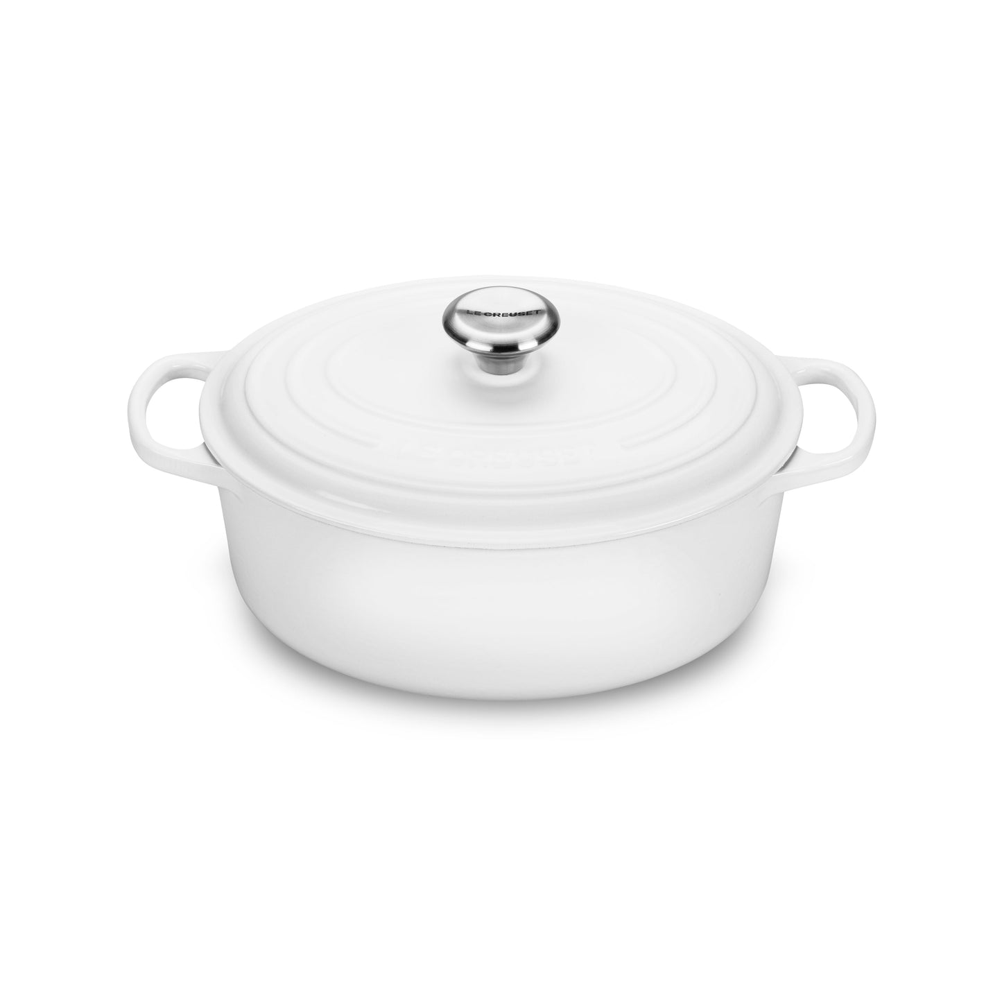 Signature Cast Iron 5-quart White Oval Dutch Oven