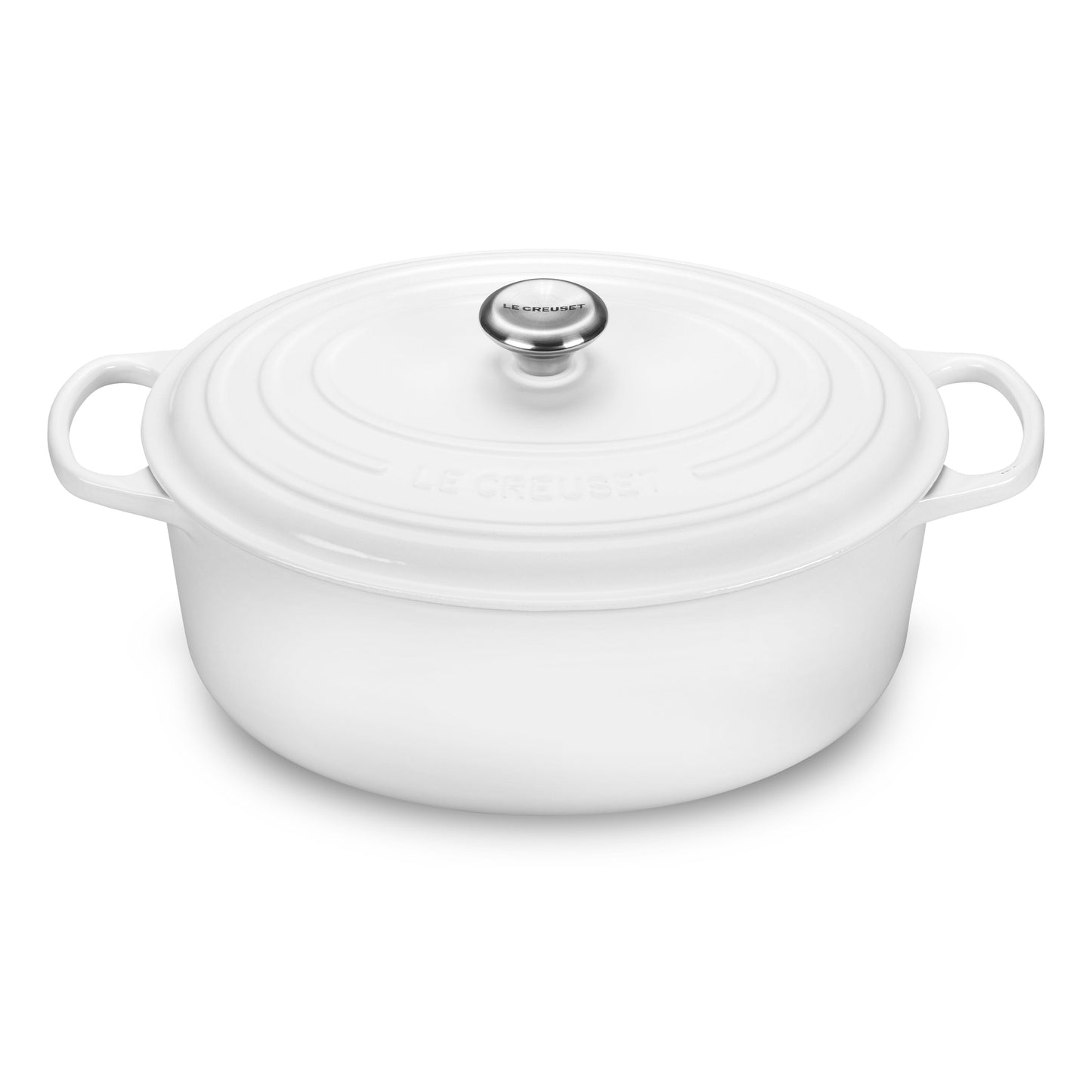 Signature Cast Iron 9.5-quart White Oval Dutch Oven