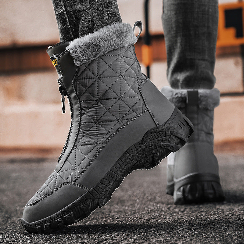 (Zeitlich begrenztes 70% Rabatt-Event) Herren-Schneestiefel Winter 2024, neue breite Zehenpartie, Knöchelstütze, orthopädische Fußgewölbeunterstützung, warme, wasserdichte, rutschfeste und durchstichsichere Wanderstiefel 