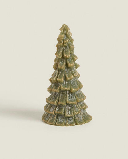 GLITTER CHRISTMAS FIR TREE CANDLE