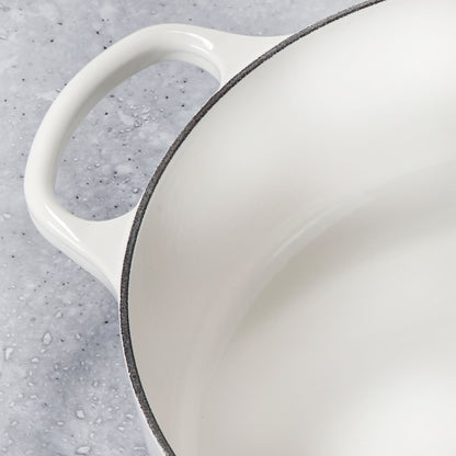Signature Cast Iron 7.25-quart White Round Dutch Oven