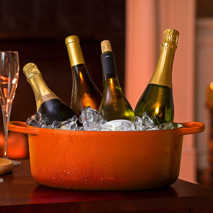 Signature Cast Iron 2.75-quart Flame Oval Dutch Oven