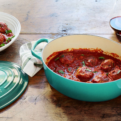 Signature Cast Iron 5-quart Caribbean Oval Dutch Oven