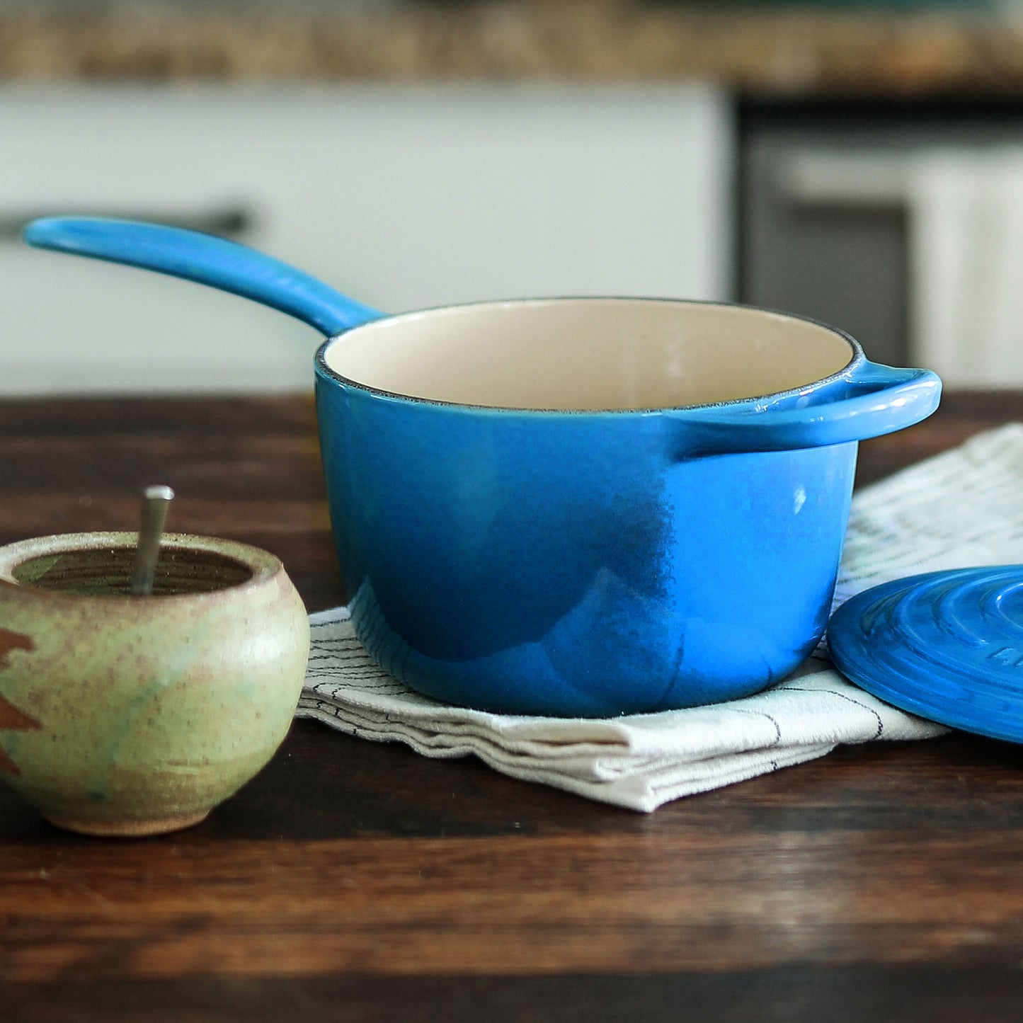 Signature Cast Iron 1.75-quart Marseille Saucepan