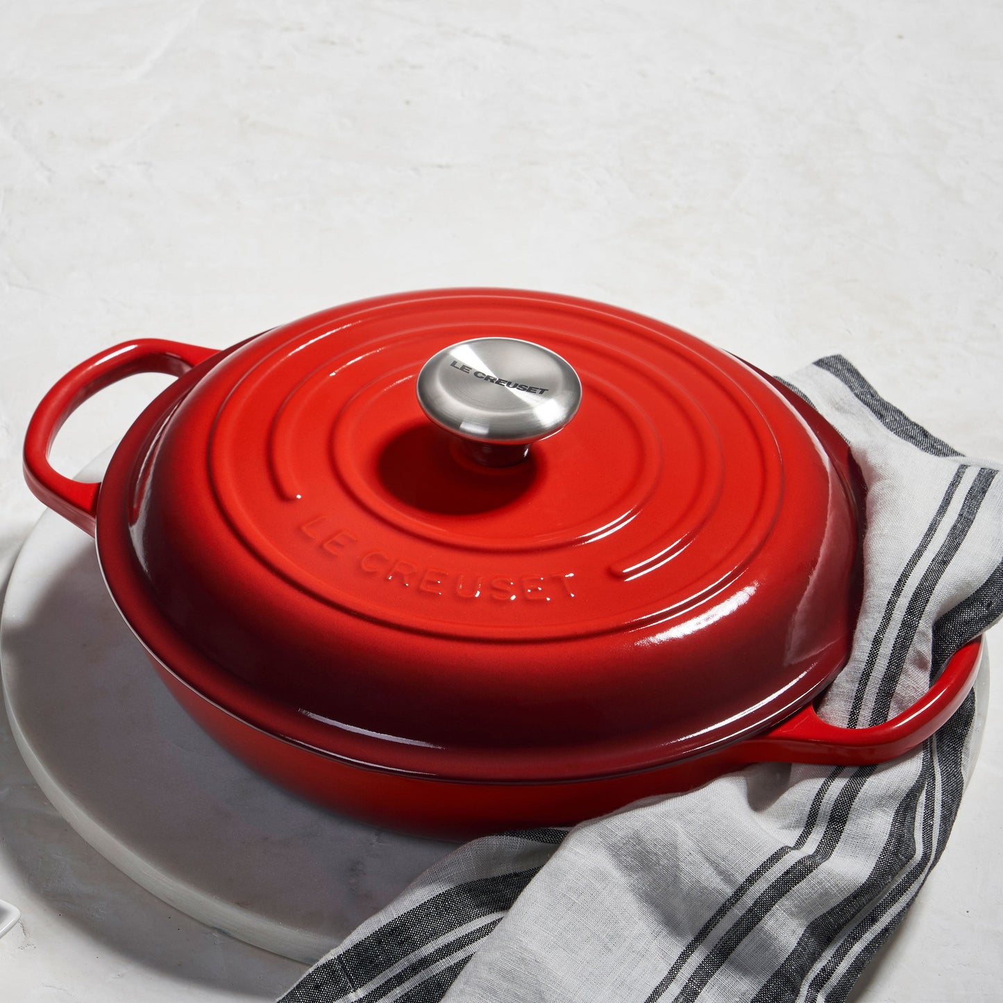 Signature Cast Iron 5-quart Cerise Braiser