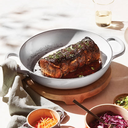 Signature Cast Iron 3.5-quart White Braiser