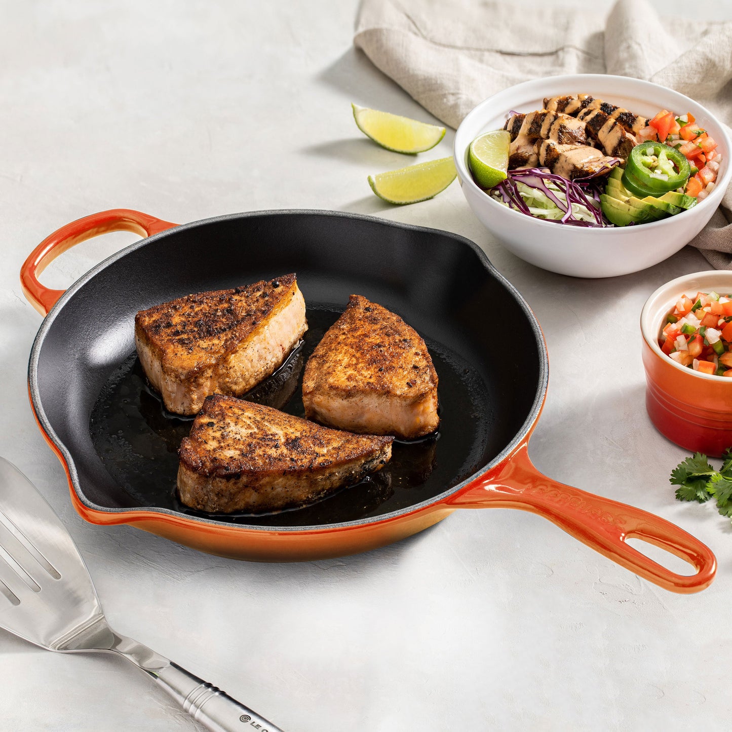 Signature Cast Iron 10.25-inch Flame Skillet