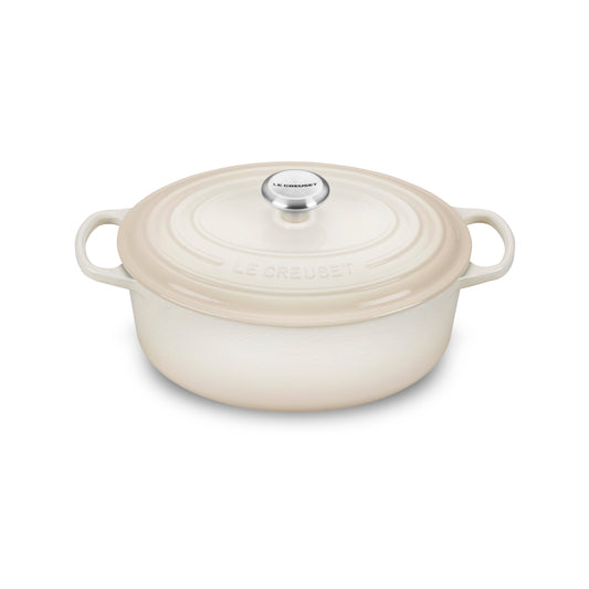 Signature Cast Iron 5-quart Meringue Oval Dutch Oven