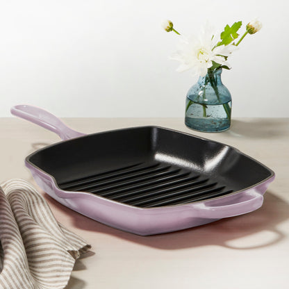 Signature Cast Iron 10.25-inch Shallot Square Grill Pan