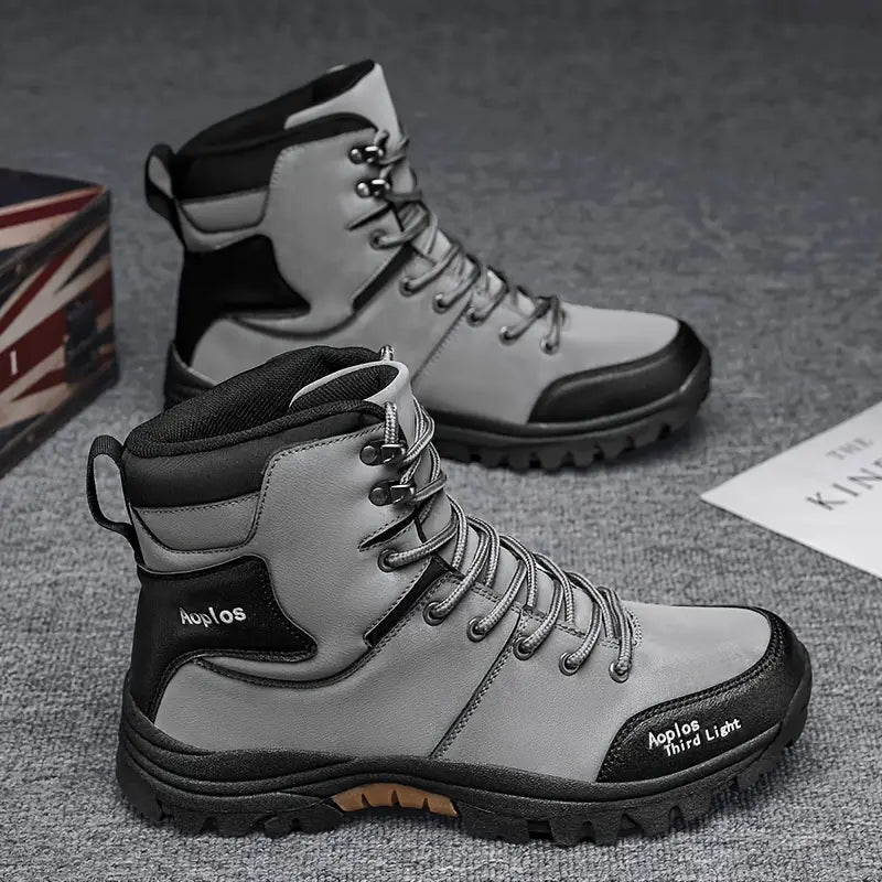(⏰Zeitlich begrenztes 70 % Rabatt-Event) Wasserdichte, rutschfeste und durchtrittsichere Wanderstiefel für Herren mit Knöchelstütze und breiter Zehenpartie, Fußgewölbestütze und orthopädischer Arbeitsstiefel 