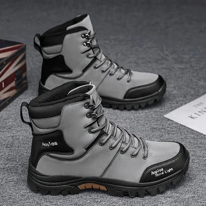 (⏰Zeitlich begrenztes 70 % Rabatt-Event) Wasserdichte, rutschfeste und durchtrittsichere Wanderstiefel für Herren mit Knöchelstütze und breiter Zehenpartie, Fußgewölbestütze und orthopädischer Arbeitsstiefel 
