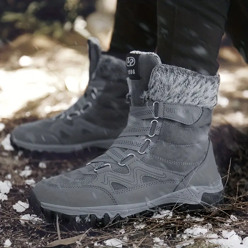 (Événement à durée limitée de 49 % de réduction) Bottes de neige orthopédiques à bout large pour hommes, support de voûte plantaire, bottes de randonnée antidérapantes, imperméables et chaudes 