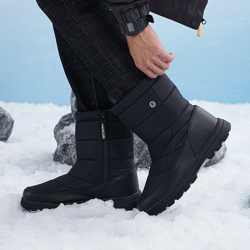 (Zeitlich begrenztes 70% Rabatt-Event) Herren-Schneestiefel im neuen Stil für den Winter 2024, warm, wasserdicht, rutschfest, durchstichfest, einstufiger orthopädischer Knöchelschutz, Wanderstiefel mit breiter Zehenpartie und Fußgewölbeunterstützung 
