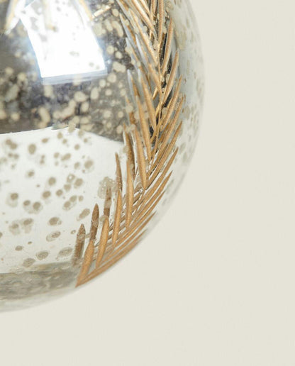SHINY GLASS CHRISTMAS BAUBLE DECORATION