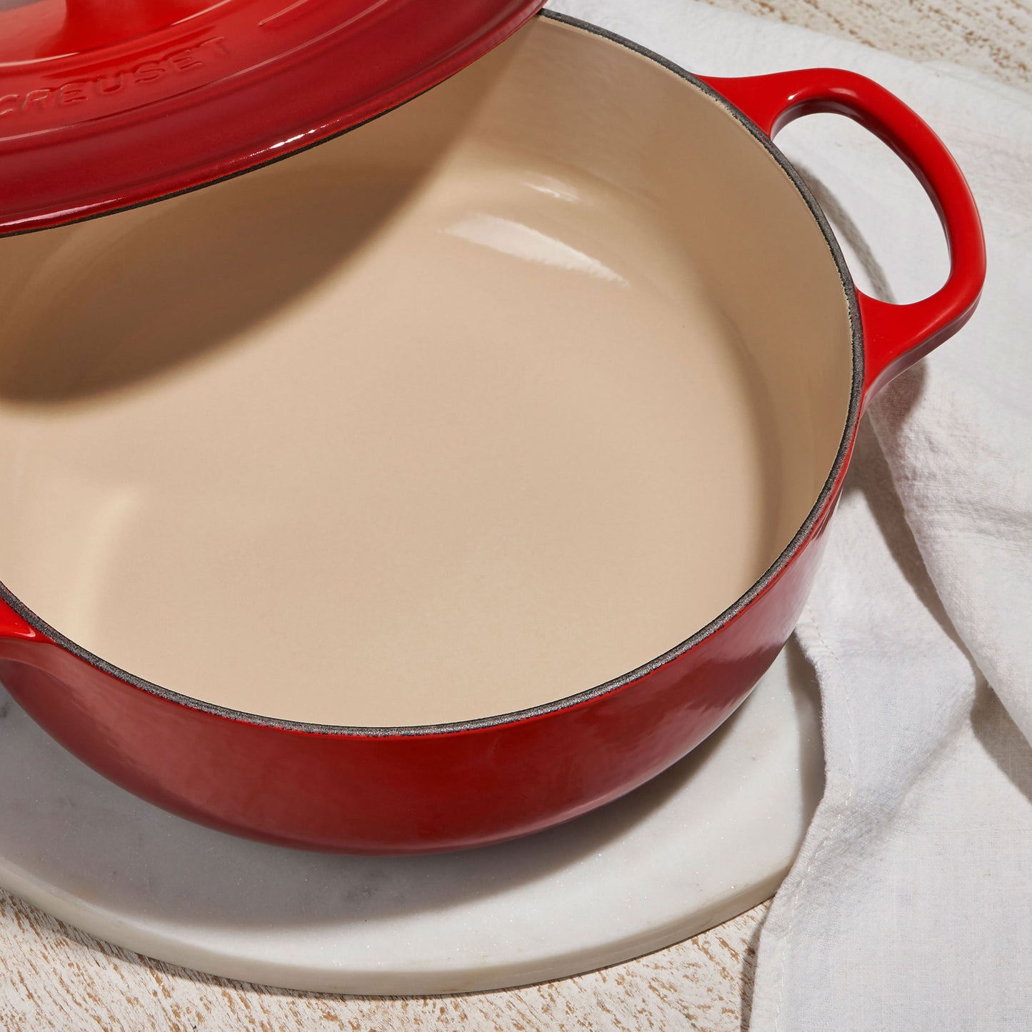 Signature Cast Iron 3.5-quart Cerise Sauteuse Dutch Oven