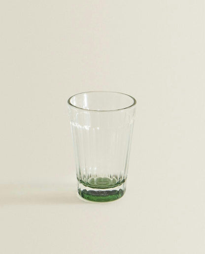 RAISED DESIGN GLASS TUMBLER