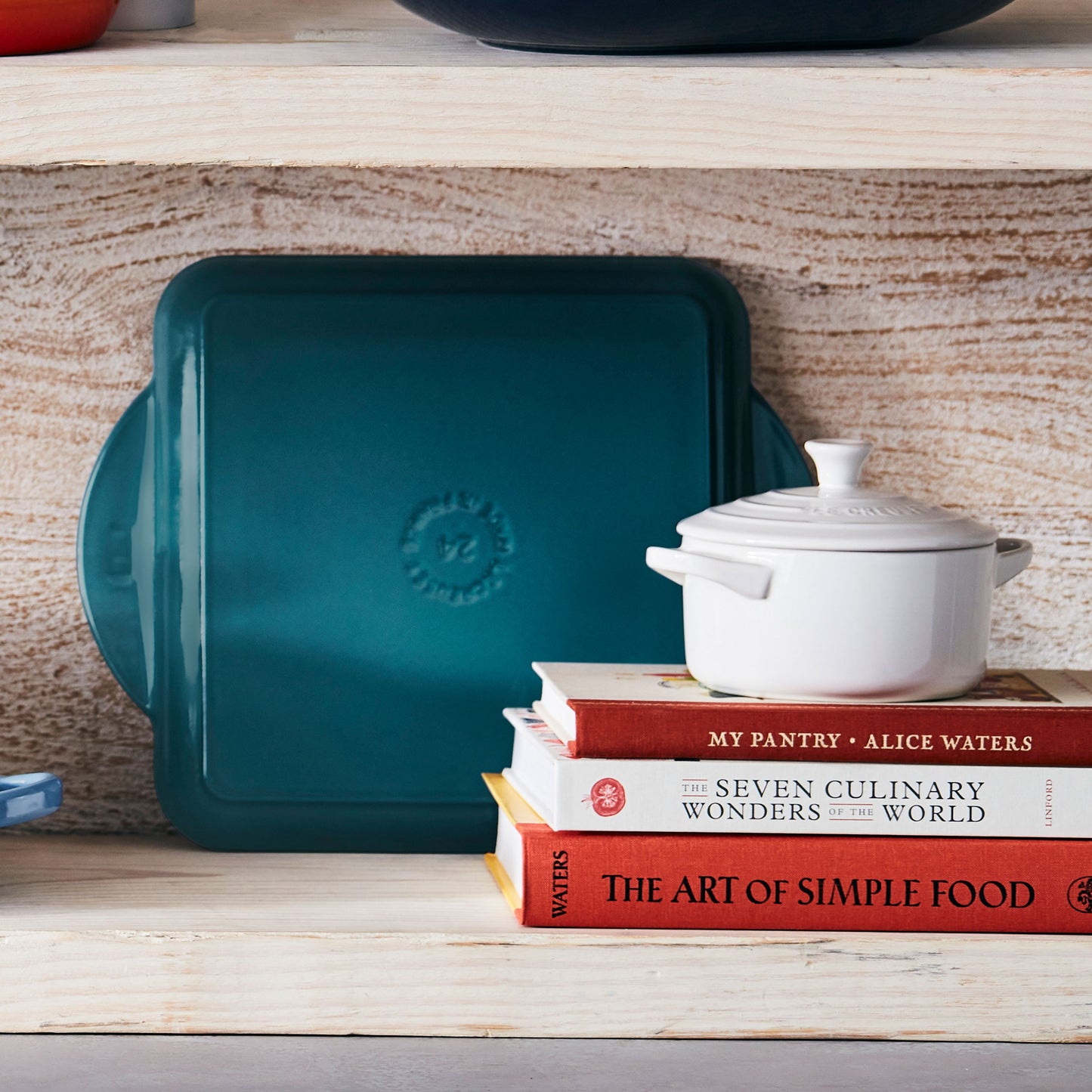 Cast Iron 9.5-inch Deep Teal Square Grill Pan