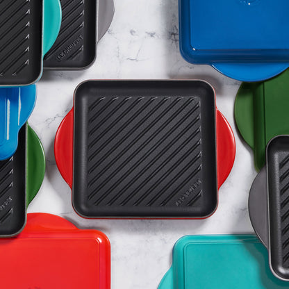 Cast Iron 9.5-inch Artichaut Square Grill Pan