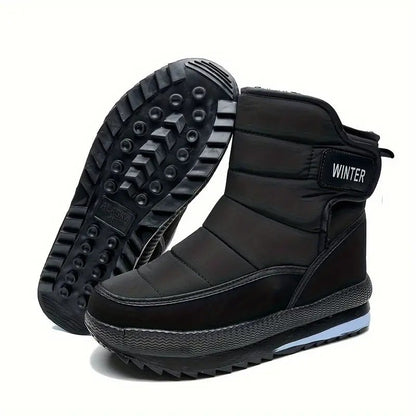 (Vente à durée limitée -70 %) Bottes de neige orthopédiques épaisses et chaudes pour hommes, à bout large, antidérapantes, imperméables, doublées de fourrure 