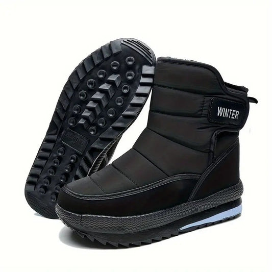 (Vente à durée limitée -70 %) Bottes de neige orthopédiques épaisses et chaudes pour hommes, à bout large, antidérapantes, imperméables, doublées de fourrure 