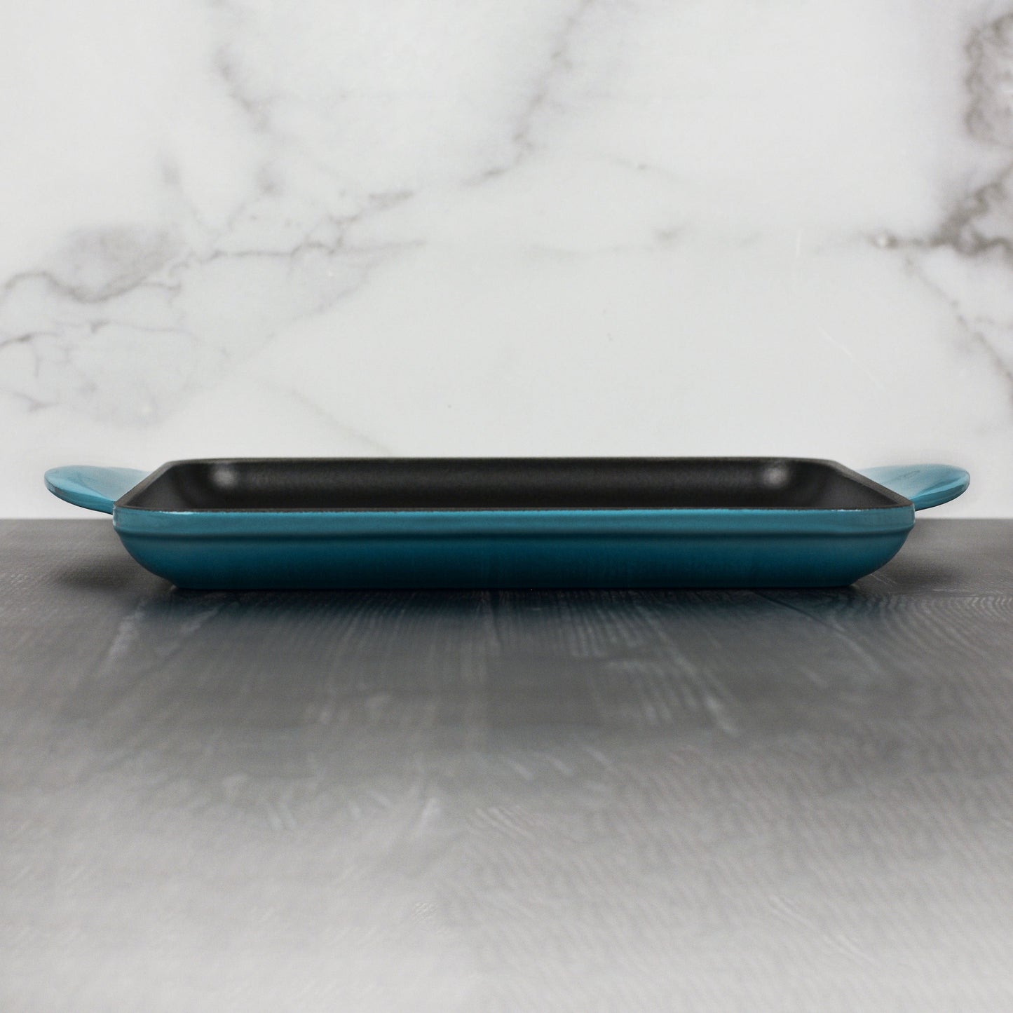 Cast Iron 9.5-inch Deep Teal Square Grill Pan