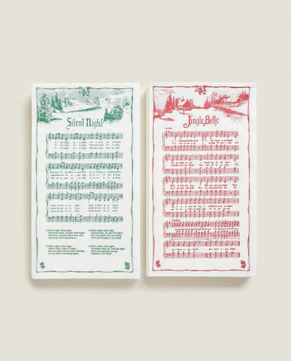 PACK OF PAPER NAPKINS WITH CHRISTMAS CAROLS (PACK OF 30)