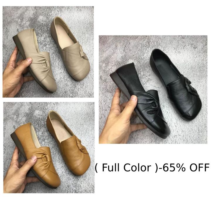 💖Promotion du dernier jour 60% de réduction - Chaussures en cuir à semelles souples antidérapantes pour femmes 