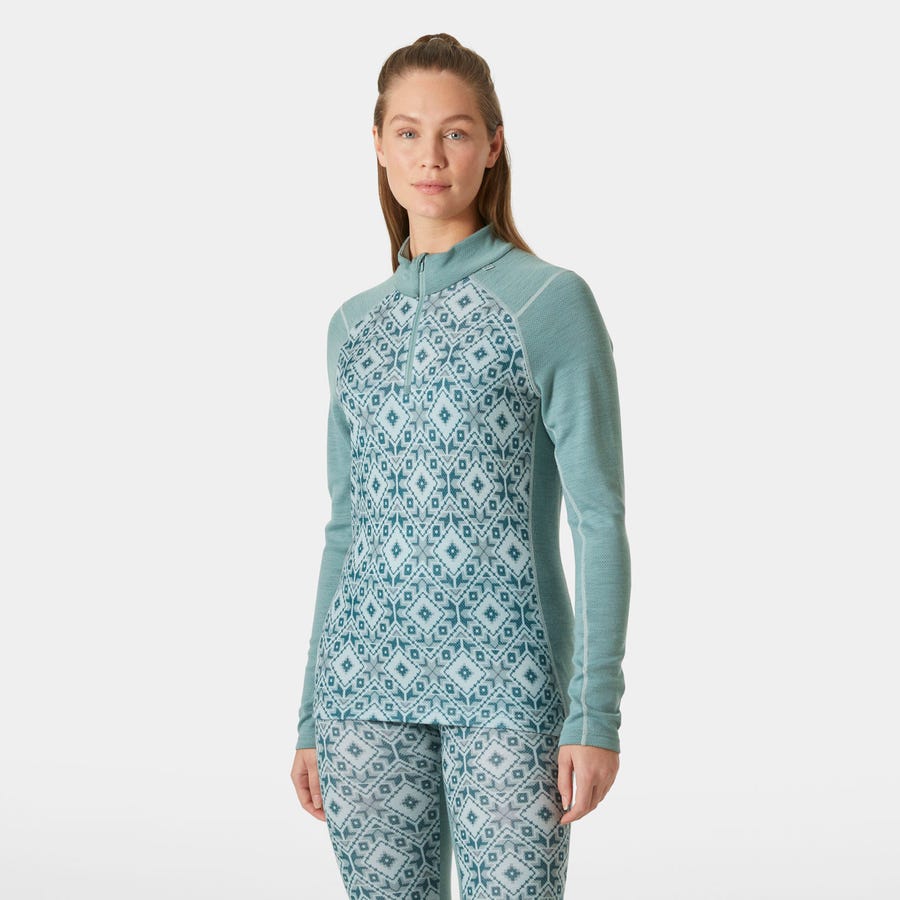 Women's LIFA Merino Midweight Graphic Half-Zip Base Layer