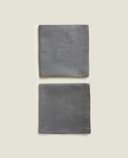 PACK OF CHRISTMAS CHAIN LINEN NAPKINS (PACK OF 2)