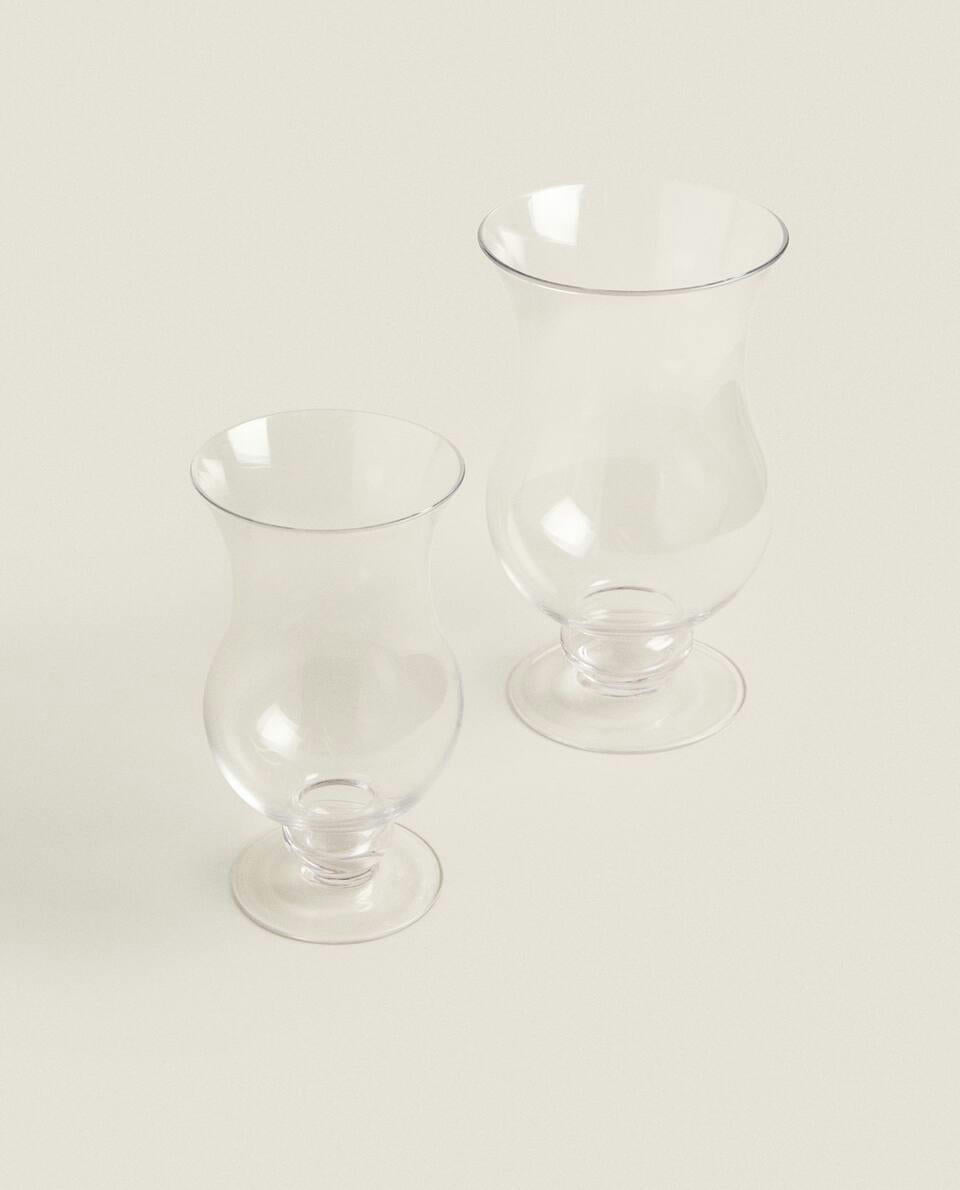 GLASS CANDLEHOLDER VASE