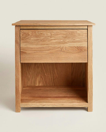 OAK WOOD BEDSIDE TABLE