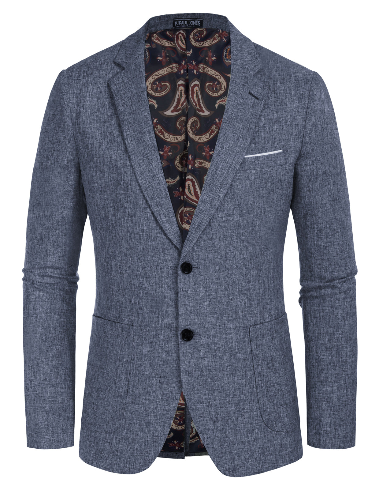 Blazer de sport décontracté pour homme, veste d'affaires légère à deux boutons 