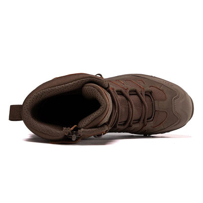 Herren-Arbeitsstiefel mit Verstauchungsschutz, Militär, Taktisch, wasserdicht, rutschfest, durchstichsicher, Wanderstiefel 