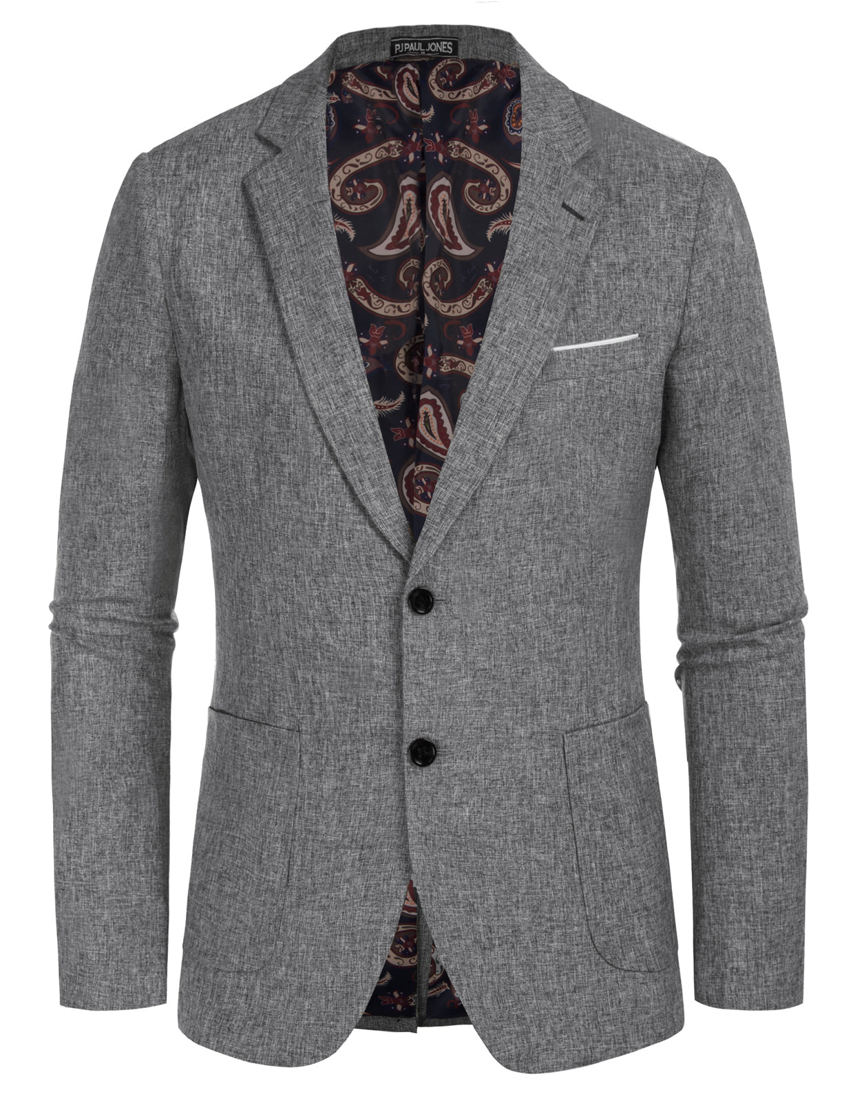 Blazer de sport décontracté pour homme, veste d'affaires légère à deux boutons 