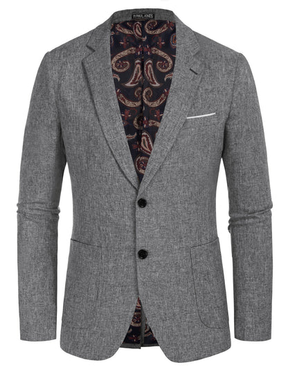 Blazer de sport décontracté pour homme, veste d'affaires légère à deux boutons 