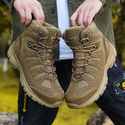 (⏰ Événement de liquidation 49% de réduction) Bottes tactiques orthopédiques à bout large et à tige haute pour hommes, bottes de randonnée confortables, antidérapantes et durables 