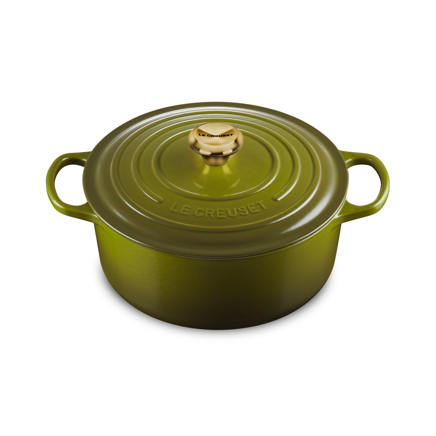 Signature Cast Iron 5.5-quart Olive Round Dutch Oven